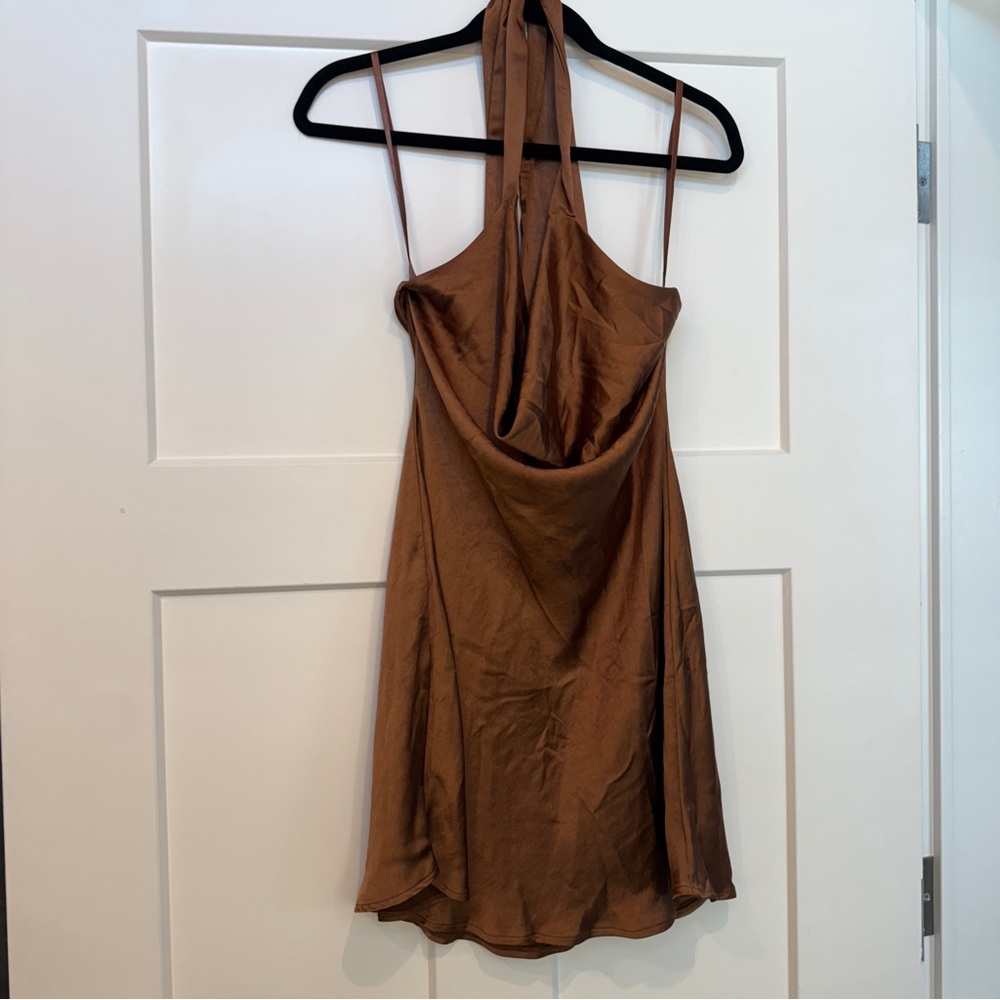 Mura Boutique Chocolate Backless Dress